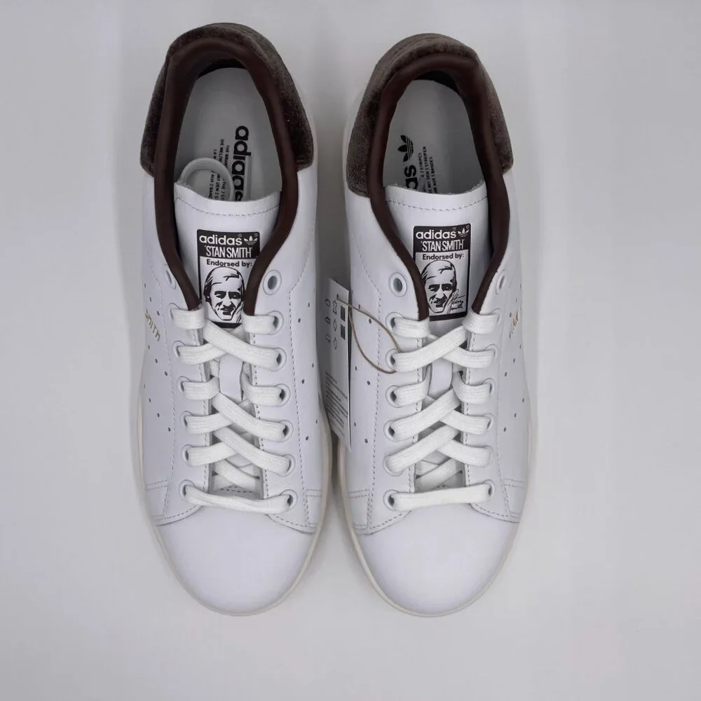 adidas Stan Smith White / Brown Women's Shoes - Picture 5 of 8